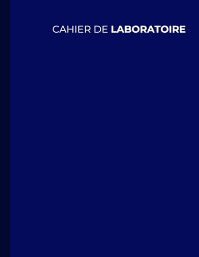 Cahier de Laboratoire Petits Carreaux A4, 100 Pages Numérotées avec Sommaire - Carnet Pour Physique Chimie, Recherche, Biologie, Science - Broché - Bleu