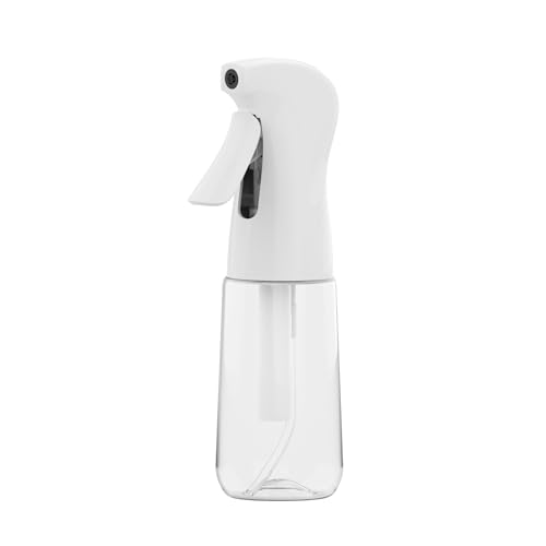 GRIFEMA Flacon Spray 200ml Réutilisable, Brumisateur et Vaporisateur Vide Blanc à Brume Fine pour Cheveux, Visage, Eau, Plantes et Soins Personnels Pulvérisateur Ergonomique Anti-fuite, GE2003W-200