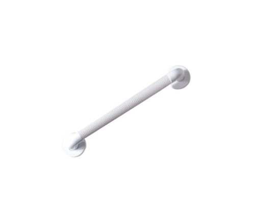 Nrs Healthcare Poignée d'Appui Plastique Rainuré 450 mm, Blanc