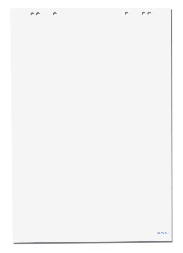 Herlitz 10834133 - Bloc de tableau de conférence FSC Mix, 5 pièces, 20 feuilles, 68 x 99 cm, 80 g / m² , Blanc