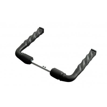 Béquille Double TORSADEE Aluminium Noir C.6 à goupille