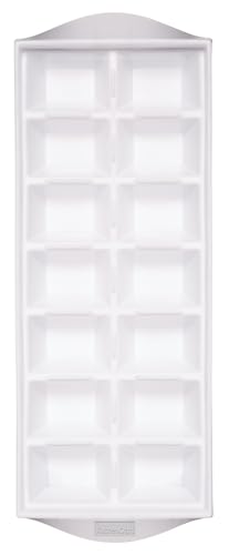 KitchenCraft Bac à Glaçons en Plastique pour Démoulage Facile, Blanc, 32 x 12 cm