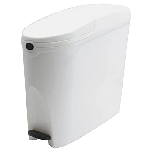 Poubelle sanitaire Slimline de 20 l pour toilettes et toilettes - 20 litres - Blanc