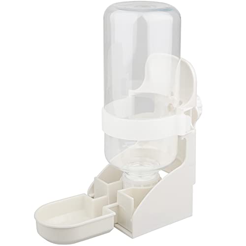 Diyife Distributeur Eau pour Petits Animaux, 500ml Grande Capacité Automatique Distributeur Eau Lapin Abreuvoir Suspendu, pour Hamster, Cochon d'Inde, Lapin, Rat, Chinchilla, Furet, Gerbille - Blanche