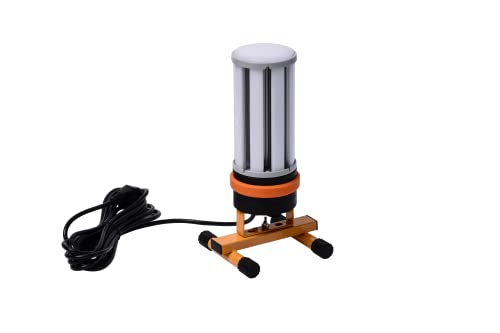 MeFard Projecteur Chantier LED 45W, Lampe de Travail Led Portable,Spot Chantier,Ultra-Lumineux 5400LM, Eclairage 360°, IP64 Etanche. (Couverture laiteuse 5400lm)