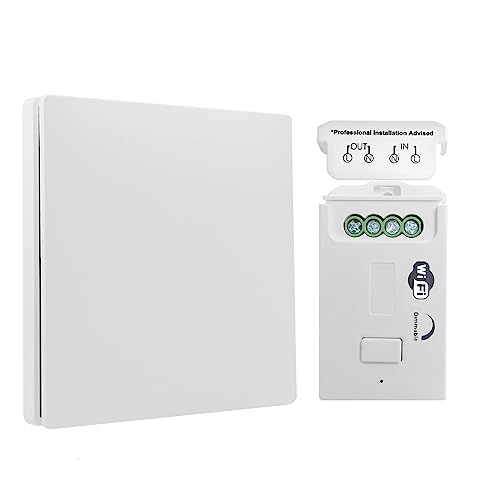 Kit d'interrupteur sans fil, interrupteur variateur d'intensité intelligent sans fil, sans câblage, interrupteur cinétique étanche, télécommande compatible avec Alexa et Google Assistant