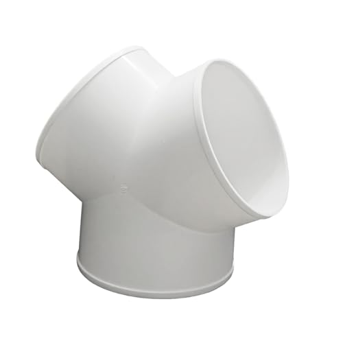 JSIXASO Y Connecteur de Conduit 200mm pour Systèmes de Ventilation Raccord Y de Tuyau de ventilation en Plastique pour Tuyau d'évacuation d'air (Y 200mm)