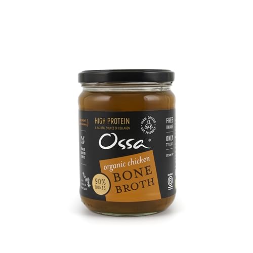 Ossa Chicken Ambient Bone Broth, High-Protein Broth, Preservative-Free Soup & Cooking Essential, Keto & Paleo-Friendly Soup Maker for Gut Health & Digestion, 515 mL