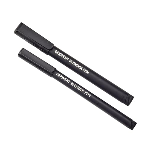 Derwent - Set de 2 Feutres Mélangeurs, Mines de 2 et 4 mm, Idéals pour Estomper les Crayons, Qualité Professionnelle, 2302177