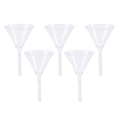 Lot 5 Entonnoirs Verre Laboratoire Triangulaires 30/40/50/60/75 Mm - Outils Chimie Réutilisables Résistants Pour Filtration Et Transfert Liquides