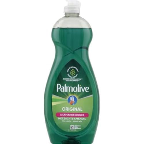 PALMOLIVE - Liquide Vaisselle Palmolive Original à l'Amande Douce - Respectueux de la Peau - Produit Dégraissant Pour une Vaisselle Étincelante - Flacon 750 ml