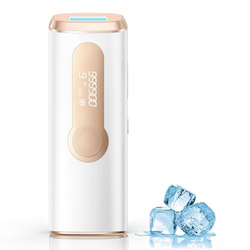 Haarlosy Épilateur Lumière Pulsée avec Fonction de Refroidissement, 999,900 Flashes IPL Laser Epilation Definitive, 9 Niveaux Énergie Épilation-3 en 1 [HR/SC/RA] pour Aisselles/Corps/Hommes/Femmes