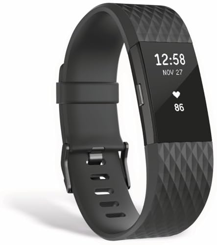 Fitbit Charge 2 Édition Spéciale Bracelet D'activité Mixte Adulte, Noir/Anthracite, Taille S
