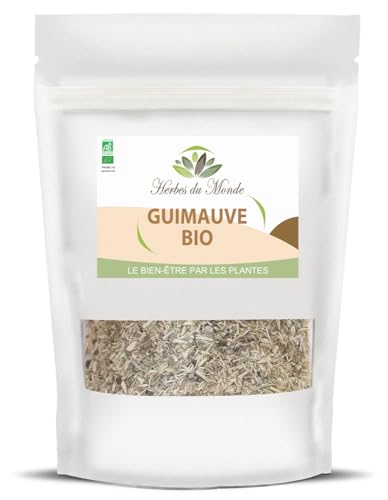 Herbes du Monde - Tisane Guimauve BIO - Racine coupée - Infusion Organic Détox Digestive - Soulage la Toux.- 1 sachet 70g Certifiée AB