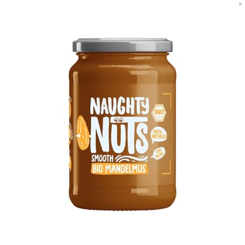 NAUGHTY NUTS Beurre d'Amande Bio LISSE, 100% vegan, sans huile de palme et sans sucre ajouté - 500g