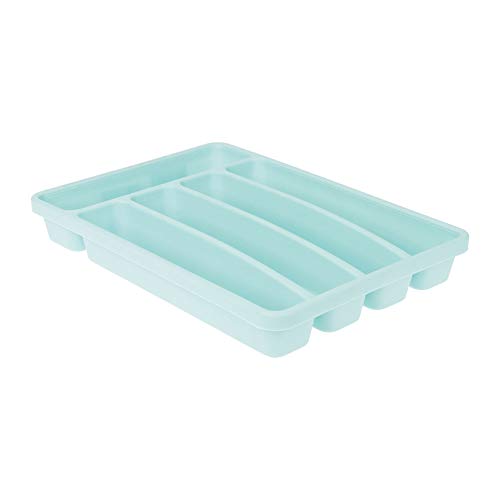 Range Couverts Plastique Gamme Bonjour-Bonjour L 32 cm l 22.5 cm H 4.5 cm, Vert