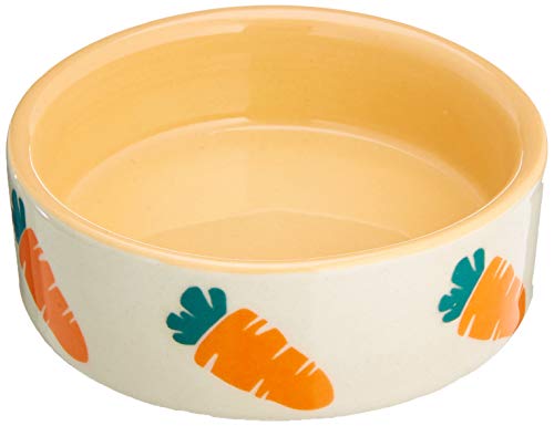 Nobby Bol céramique Carotte Rongeur Beige Orange Ø 7,5 x 2,5 cm