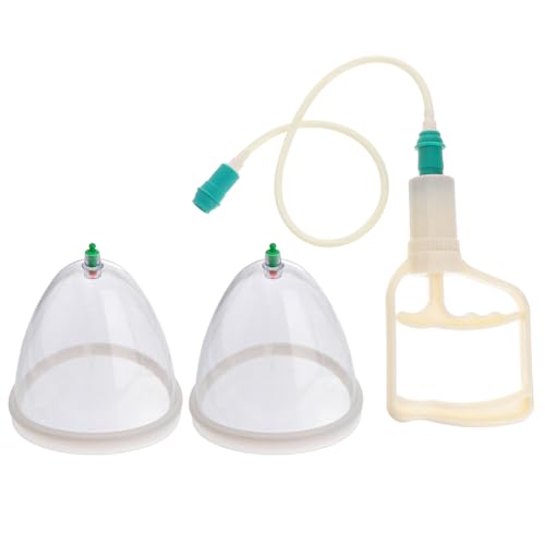 Gatuida 2 Pièces Ventouses Pompe D'Aspiration Vide Corps Ventouses Outil De Massage Corporel Combinaisons Complètes Fesses Levage Ventouses Tasse Machine Pièces Majeures