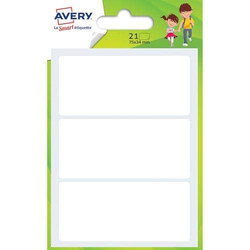 AVERY - Sachet de 21 étiquettes multi-usages, format 34 x 75 mm