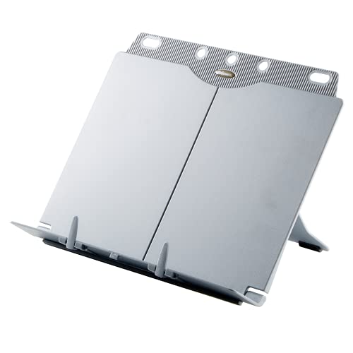 Fellowes Porte-copies chevalet Booklift, jusqu'à 400 feuilles, porte-livre, 9 hauteurs possibles, 2 clips de maintien, pliable, argent