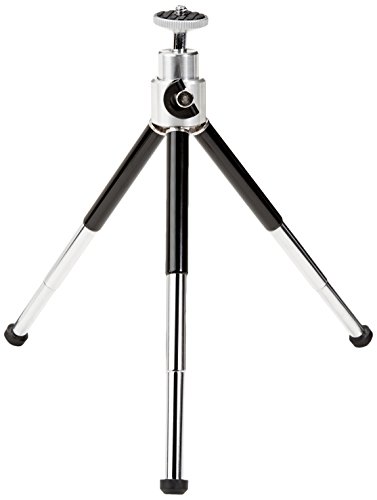 Amazon Basics Mini trépied ultra léger Hauteur réglable Pieds en caoutchouc, Noir