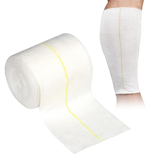Bandage élastique tubulaire 10,75 cm x 5 m Bandage de compression 2 voies Stretch Bandage de fixation pour les grands genoux
