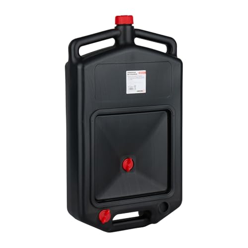 OROK - Jerrican de vidange 12L – Poignée de transport, bouchons de vidange et remplissage, Noir