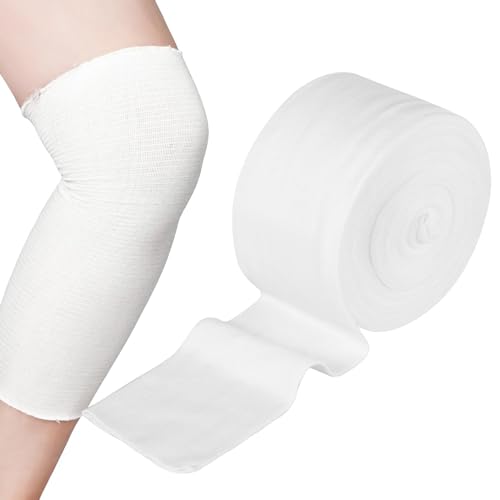 Bandage Tubulaire Élastique Taille D Bandage de Soutien Bandage de Pansement en Filet Réutilisable et Lavable pour Bras Jambe 7.5 cm x 8 m