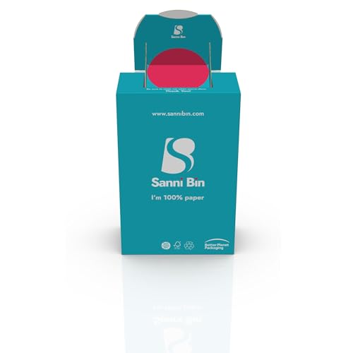 Sanni Bin - Poubelle à déchets sanitaires pour hygiène féminine. Papier 100 % biodégradable, design à plat, assemblage facile, élimination pratique, lot de 10
