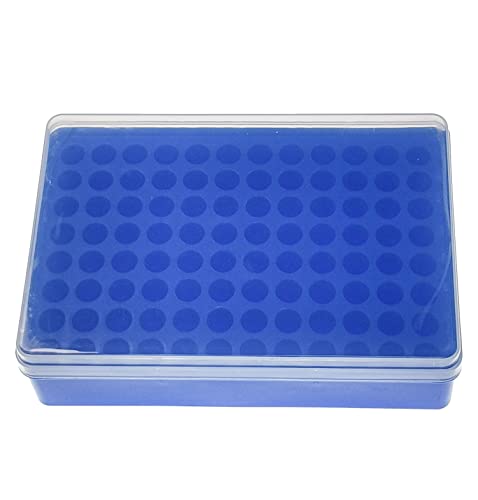 ZHIBANG Boîte de rangement pour congélateur de 1,5 ml, support pour microtubes de centrifugeuse de 2 ml, support pour tubes EP de 96 positions, boîte à glace de laboratoire