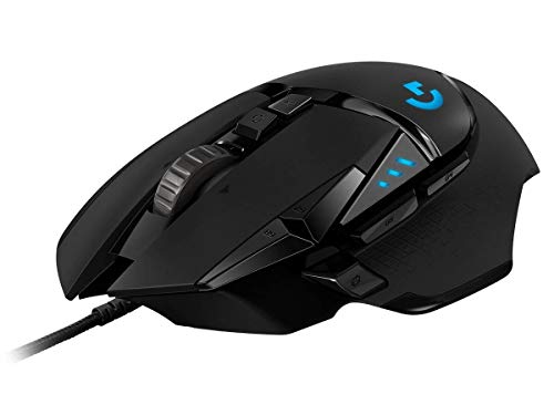 Logitech G502 HERO Souris Gamer Filaire Haute Performance, Capteur Gaming HERO 25K, 25 600 PPP, RVB, Poids Ajustable, 11 Boutons Programmables, Mémoire Intégrée, PC/Mac - Noire