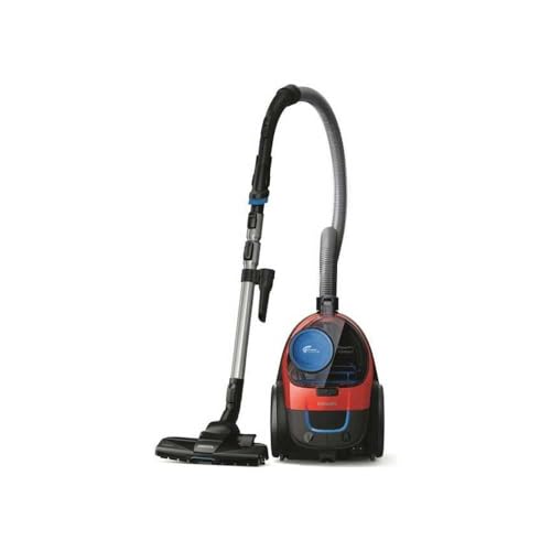 Philips FC9330/09 Aspirateur sans Sac PowerPro Compact, 650W, Capacité de Poussière 1,5L, Suceur Plat Intégré, Rouge