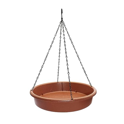 F Fityle Abreuvoir à Oiseaux avec Crochets Métals, Bain à Oiseaux Suspendu et Chaîne, Bol à Eau pour Oiseaux, Mangeoire Suspendue à Oiseaux pour Moineau, Perroquet