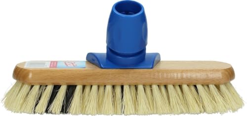 Sorbo Balai à Balayage/Balai à Poils Fibres – 22 cm – Manche en Bois – Nettoyage Intérieur & Extérieur – Poils Résistants – Parfait pour Sols et Terrasses