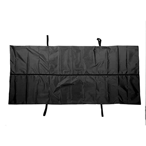 HEEPDD Sac Mortuaire, Sac Mortuaire d'urgence Noir pour Cadavre, Sac de Rangement en Tissu Oxford, Sac étanche Enduit d'argent 210D avec 4 Poignées Latérales et Fermeture éclair Centrale (150 * 60CM)