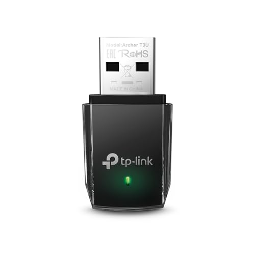 TP-Link Clé WiFi Puissante AC1300 Mbps, adaptateur USB wifi, dongle wifi, USB 3.0 Double Bande, 2.4G / 5GHz, MU-MIMO, compatible avec Windows 11/10/8.1/8/7/XP, Mac OS X, Archer T3U
