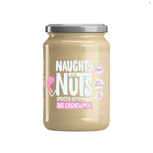 NAUGHTY NUTS Beurre de Cajou Bio Onctueux | 100% noix de cajou | Sans huile de palme ni sucre | 100% naturel et végétalien | Idéal comme garniture pour le muesli | 500g