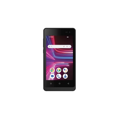 Logicom - Téléphone Portable débloqué 4G avec Reconnaissance faciale - Smartphone Le Wave - (Écran 4'' Pouces - 8 Go - Double Nano-SIM - Android 11 Go Edition) Noir