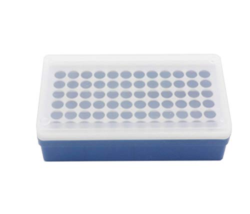 Boite en plastique rectangulaire pour tubes de Centrifugeuse, 72 emplacements, 1,5 ml/0,5ml