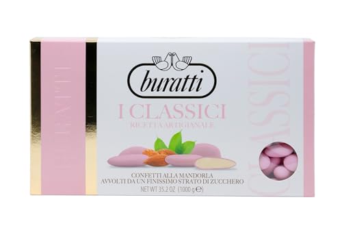 Buratti Confetti Dragées à l'amande Entière Rose 1 Kg