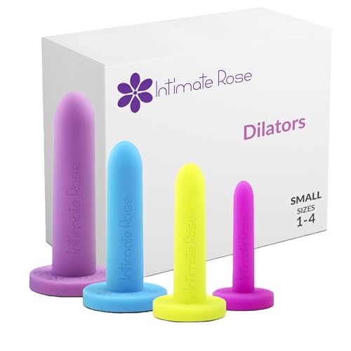 Intimate Rose Lot de 4 Petits Dilatateurs en Silicone pour Femmes et Hommes, Tailles 1-4