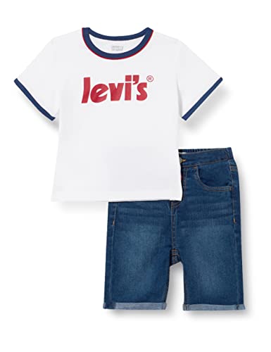 Levi'S Kids Ringer Tee And Short Set Bébé Garçon Bleu/Blanc 18 Mois
