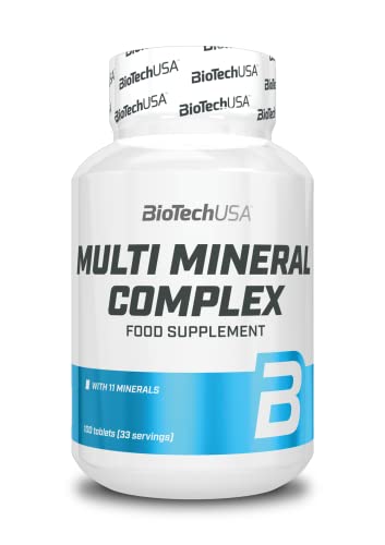 BioTechUSA Multi Mineral Complex | Soutien à la santé osseuse | Fonction musculaire | Métabolisme | 11 minéraux clés | 100 comprimés