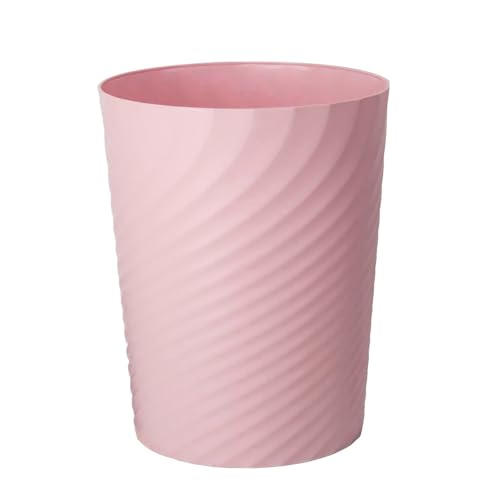 Sinoba Corbeille à papier 8008 - En plastique - Idéale pour chambre d'enfant, bureau, cuisine - Hauteur : 32 cm - 12 l - Rose