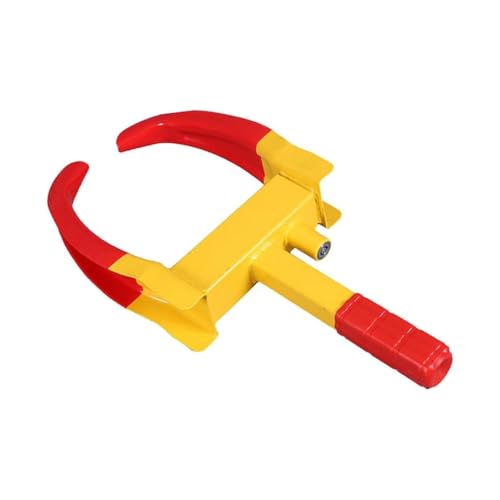 Mesybveo Sabot Antivol Roue Voiture, Griffe de Pneu, Universel Antivol de Voiture Bloque avec 2 Clés, Antivol Voiture Sabot Roue avec Réglage à 9 Trous, Protection PVC, Bloque Roue pour Voiture, Moto