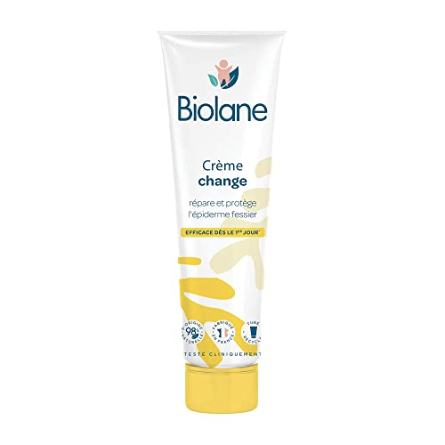 BIOLANE - Crème change dermo pédiatrie - Siège Bébé - Nouveau Packaging - Protège et répare les irritations - Soin pour la peau - 98% Ingrèdients Naturels - Tube 100ml - Fabriqué en France