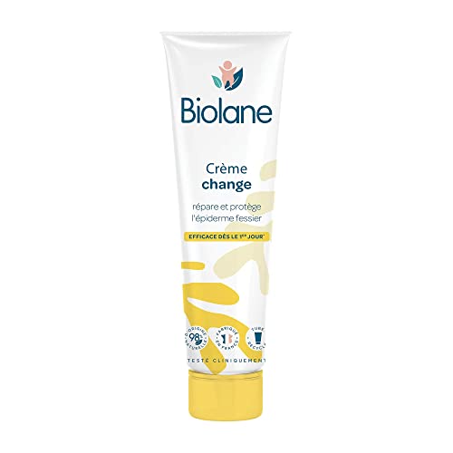 BIOLANE - Creme change bebe dermo pédiatrie - Siège Bébé - Protège et répare les irritations - Soin pour la peau - 98% Ingrèdients Naturels - Tube 100ml - Fabriqué en France