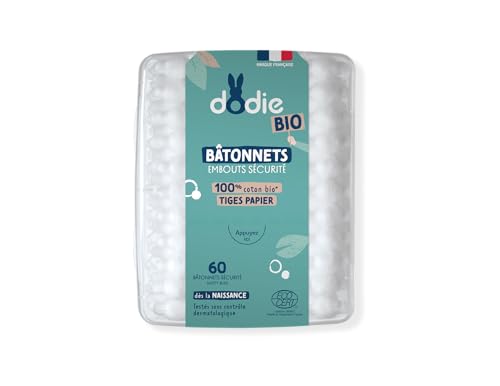 Dodie - Bâtonnets Bébé Bio, Dès la naissance, 60 Unités