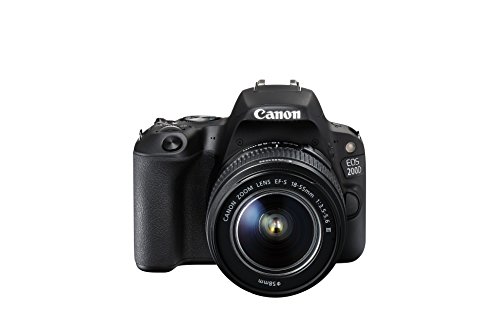 Canon 200D BK 18-55 EU26 Appareil Photo numérique 25.8 Mpix Zoom Optique 10 x Bluetooth/NFC/Wi-FI Noir