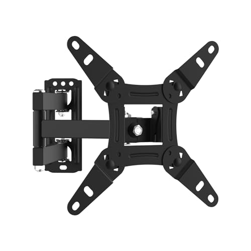 GRIFEMA Support Mural TV 13-43 Pouces - Fixation Murale TV Peut Contenir Jusqu'à 20KG, Accroche Television Mural Orientable (± 90°), Incline (+ 8°, -12°) et Étend, Support Vesa pour TV Plat/Incurvé